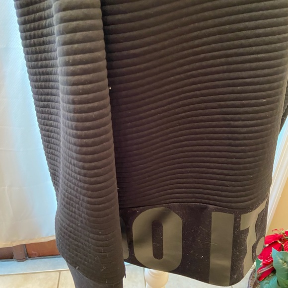 Nike Dri-Fit Black Ribbed Crew Neck Lg Pullover JUST DO IT Sweater - Picture 8 of 14